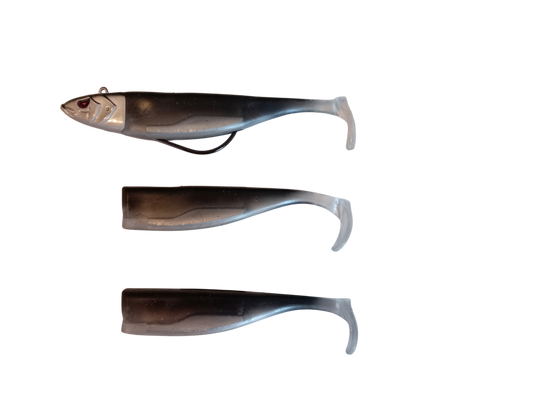 Waylander - Mean Minnow x3 Soft Plastic with Jighead (Lead Free) 27g