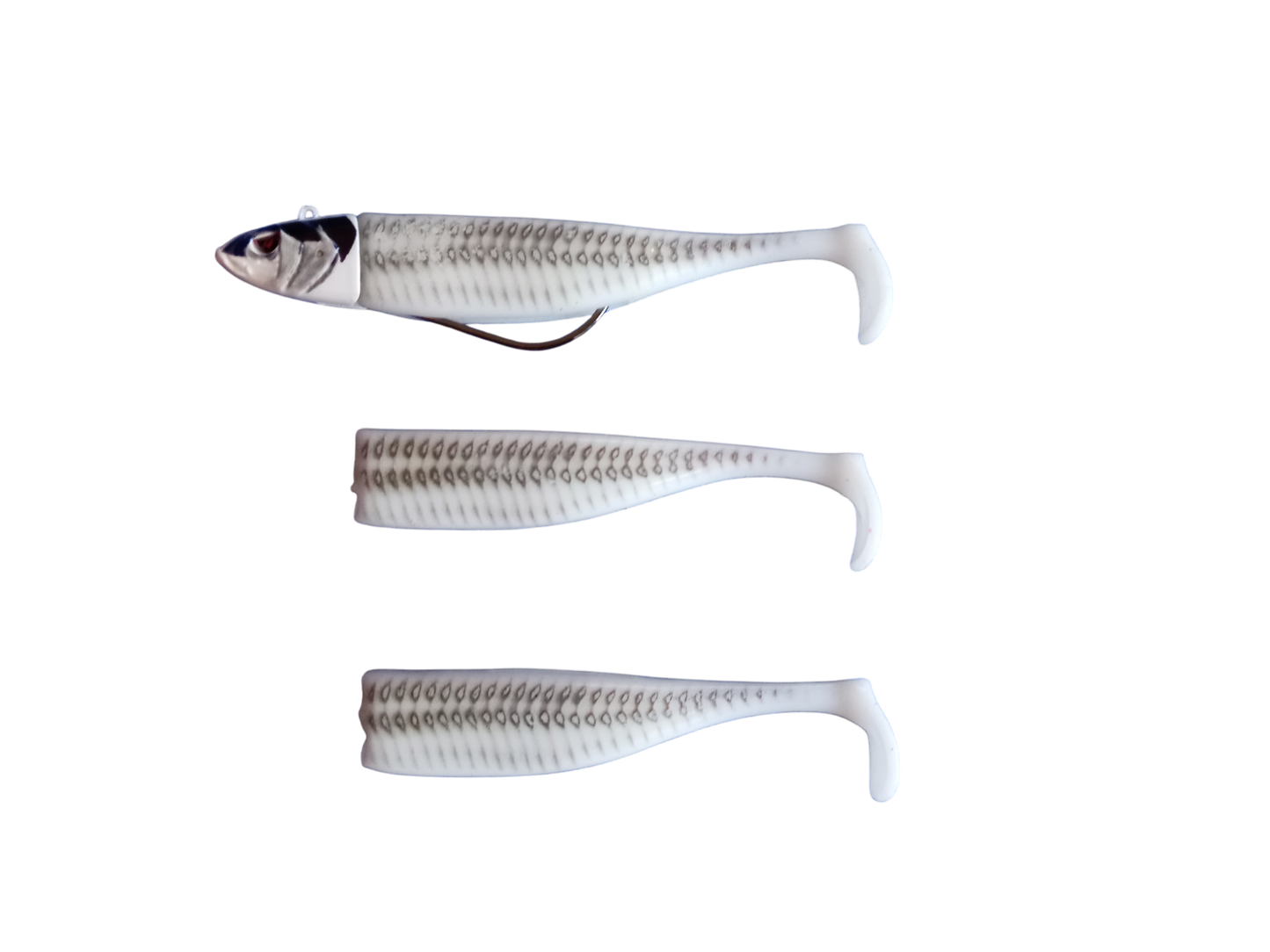 Waylander - Mean Minnow x3 de plástico blando con cabeza plomada (sin plomo)