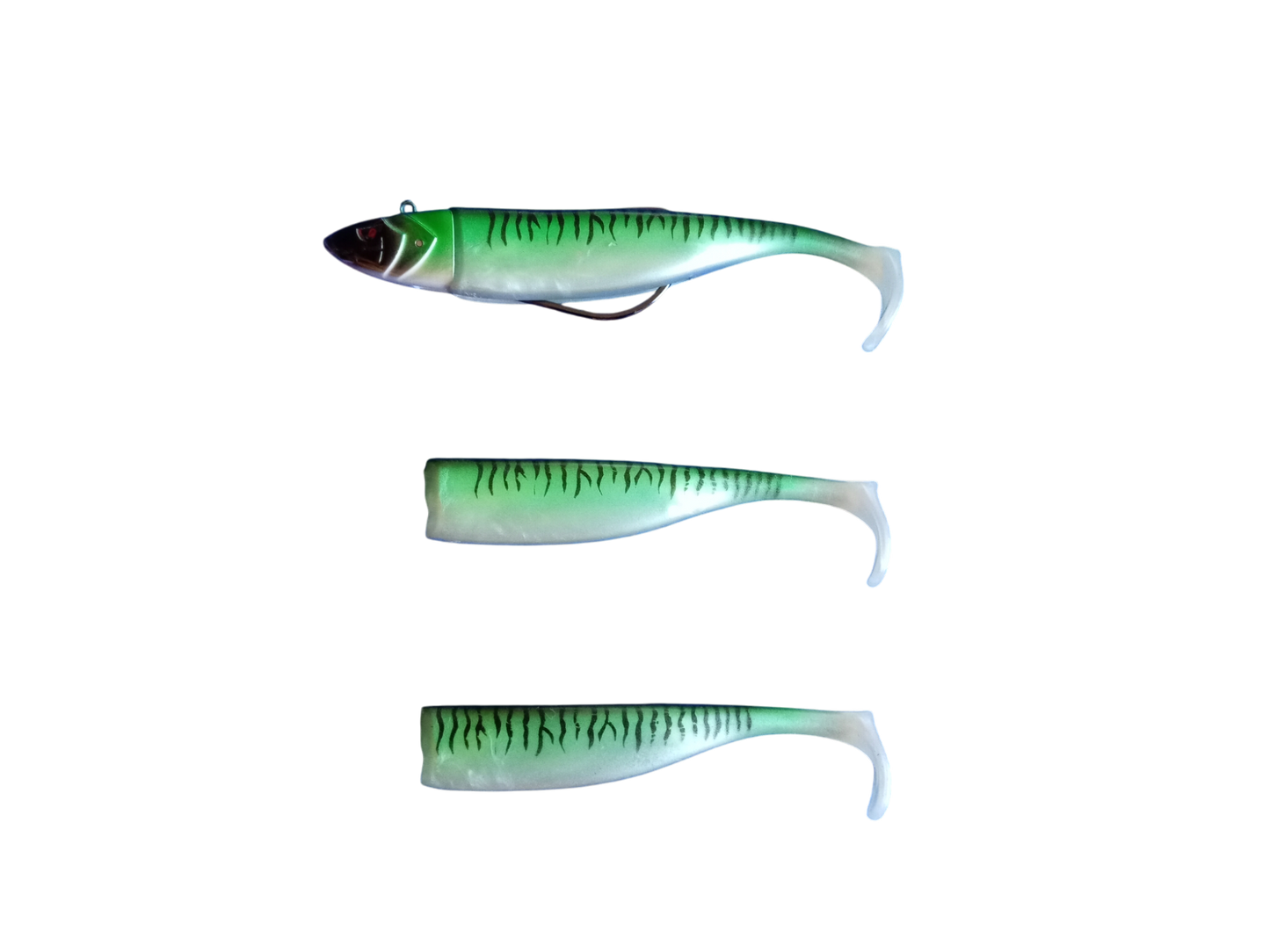 Waylander - Mean Minnow x3 de plástico blando con cabeza plomada (sin plomo)