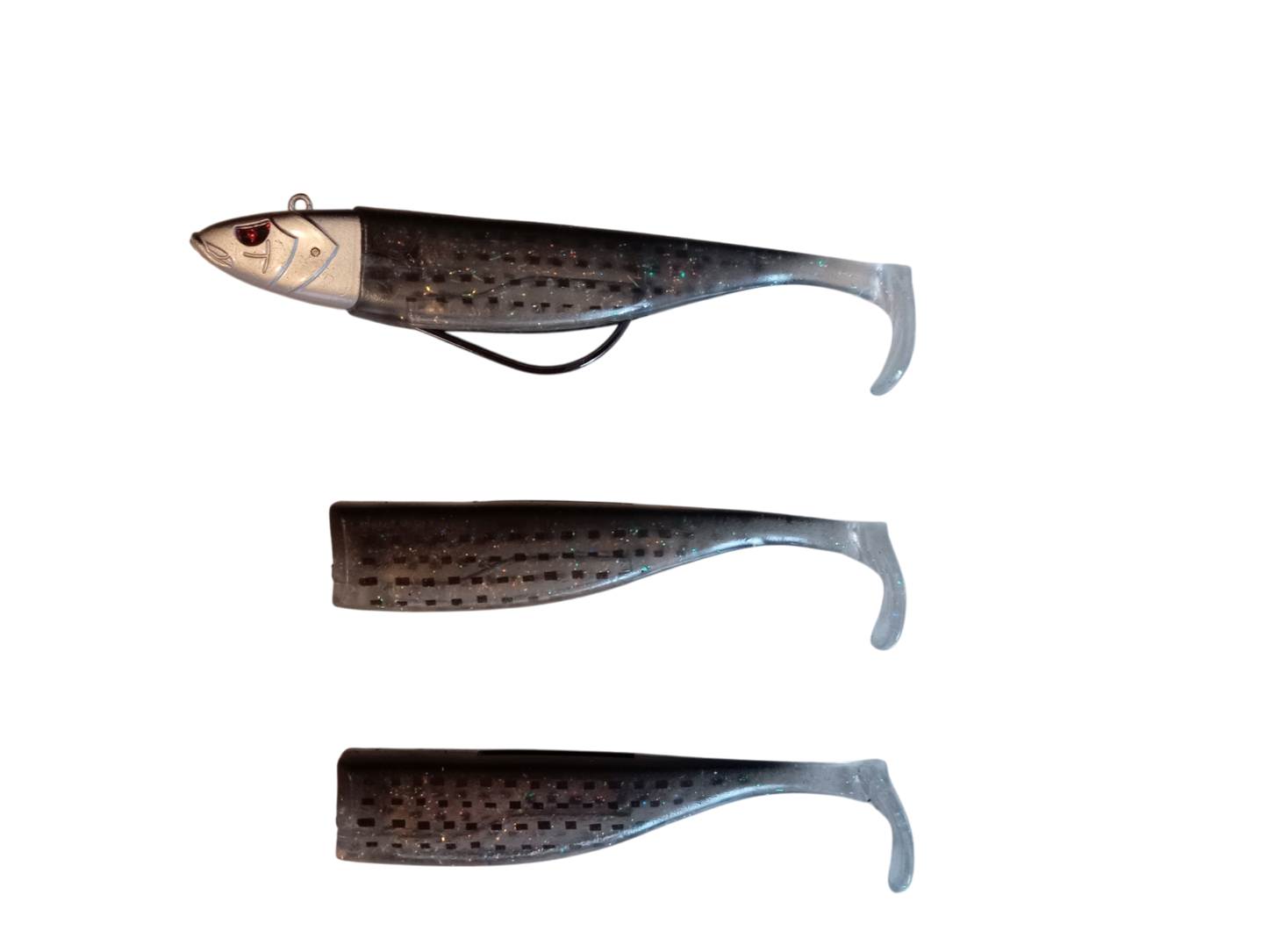 Waylander - Mean Minnow x3 de plástico blando con cabeza plomada (sin plomo)