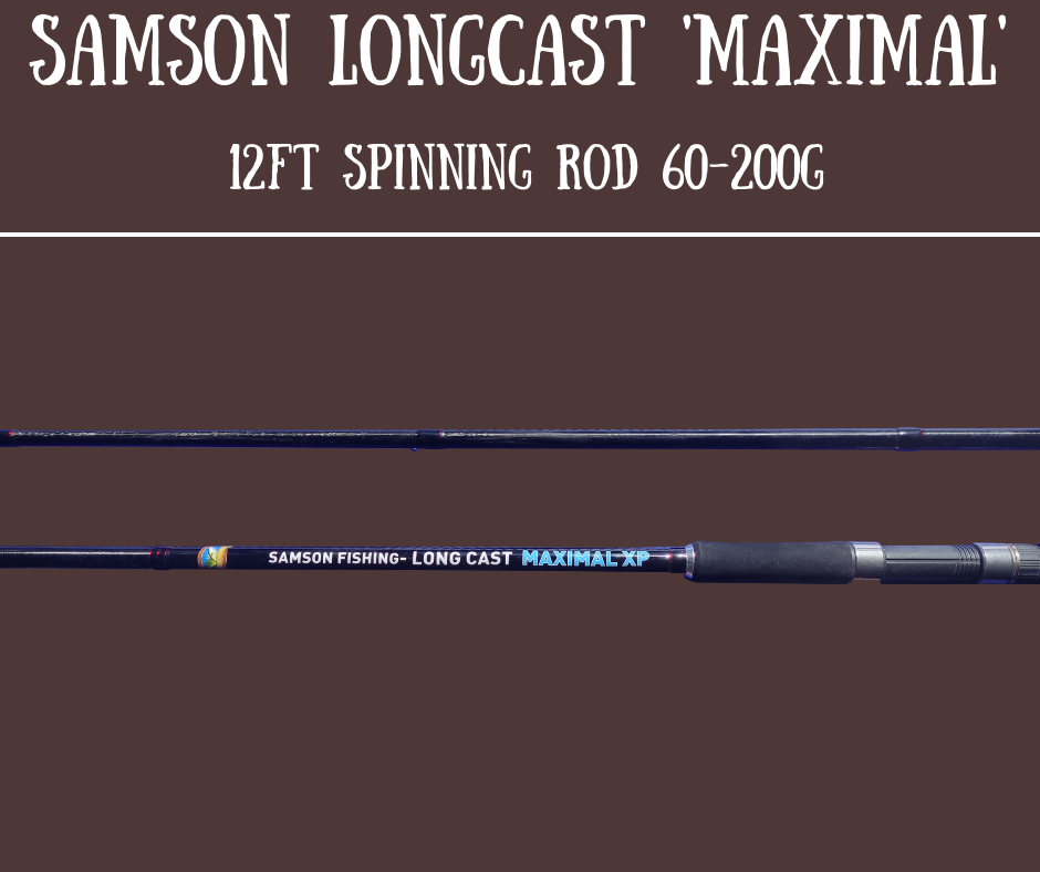 Caña de spinning Samson Long Cast de 3,6 m - MÁXIMO 60-200 g