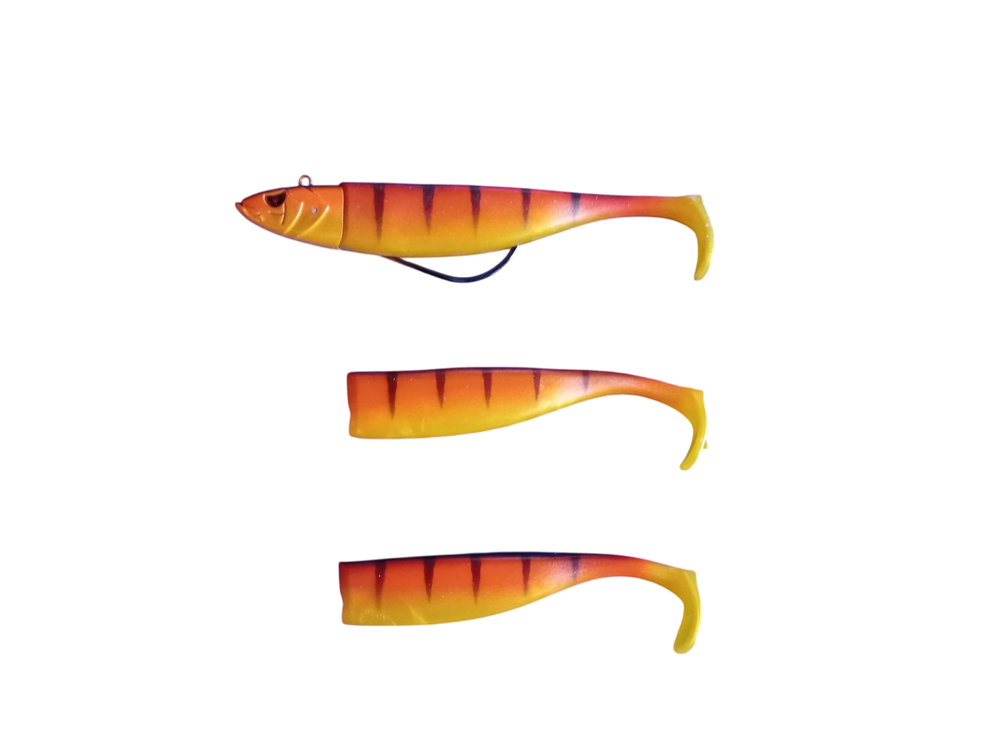 Waylander - Mean Minnow x3 de plástico blando con cabeza plomada (sin plomo)