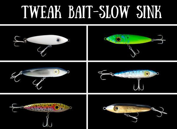 Tweak Bait - Affondamento lento (sotto la superficie)