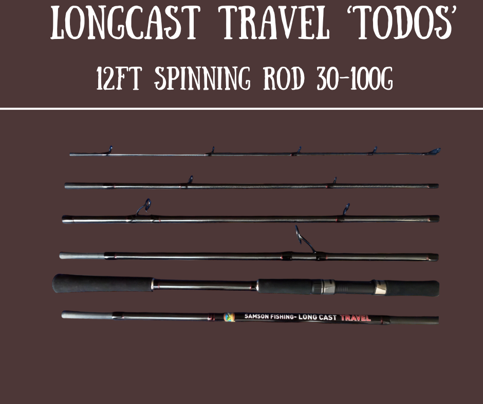 Samson Long Cast Spinning Rod - TODOS TRAVEL 12ft Spinning Rod (30-100 ...